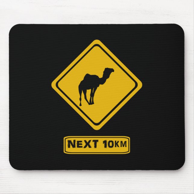 camel road sign mouse mat (Front)