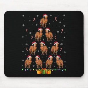 Camel Santa Hat Xmas Lights Men Women Christmas Tr Mouse Mat