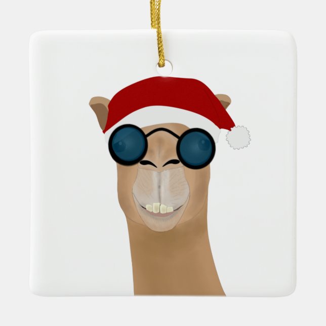 Camel Santa Ornament (Front)
