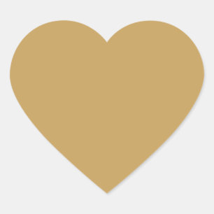 Camel-  shade of brown (solid colour)  heart sticker