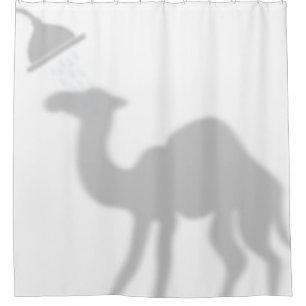 Camel Shadow Silhouette Shadow Buddies in Shower Curtain