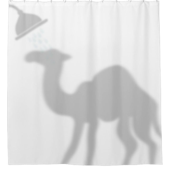 Camel Shadow Silhouette Shadow Buddies in Shower Curtain (Front)
