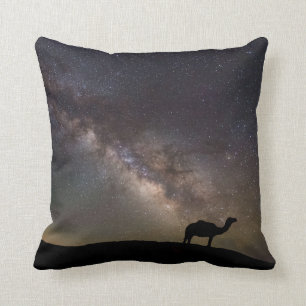 Camel Silhouette and Milkyway Cushion