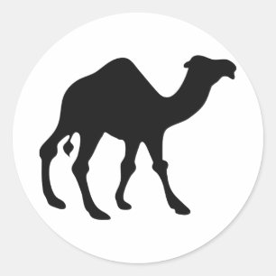 Camel Silhouette Classic Round Sticker