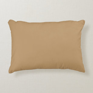 Camel Solid Colour Decorative Cushion