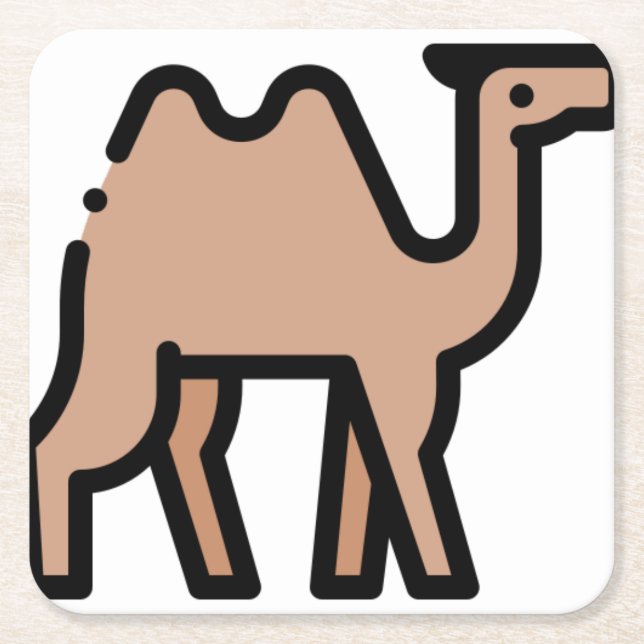 Camel Square Paper Coaster (Front)