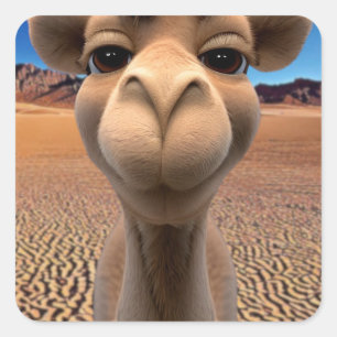 Camel Square Sticker