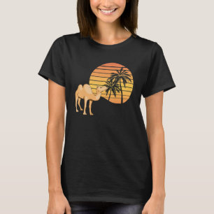 Camel Sunset Palm Tree Arabian Camel Animal Camel T-Shirt