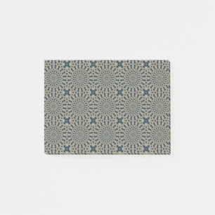 Camel Teal and Grey Circles Tile Pattern Post-it Notes