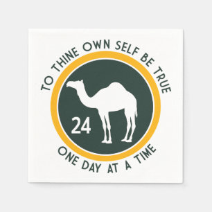 Camel To Thine Own Self 12 Step Recovery Slogan Napkin