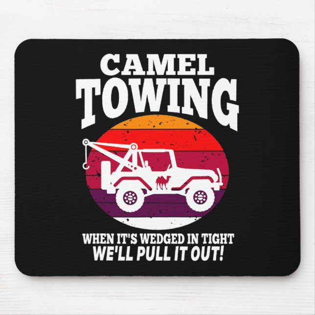 Camel Towing  Fun Retro Camel Towing Fun Halloween Mouse Mat (Front)