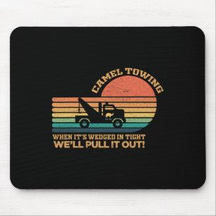 Camel Towing Retro Adult Humour Saying Funny Hallo Mouse Mat