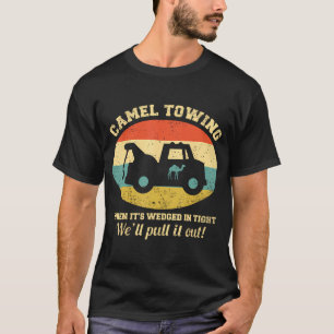 Camel Towing Retro Adult Humour Saying Funny Hallo T-Shirt