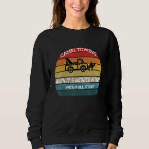 Camel Towing Retro Adult Humour Saying Halloween Sweatshirt