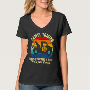 Camel Towing Retro Adult Humour Saying Halloween T-Shirt