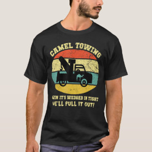 Camel Towing Retro Distressed Style Adult Humour S T-Shirt