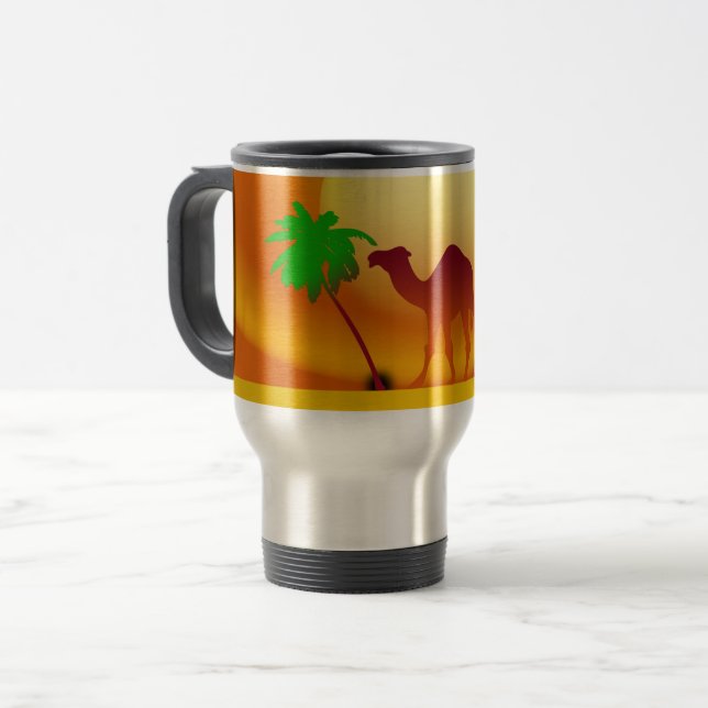 Camel&Trees Sunset Travel Mug (Front Left)