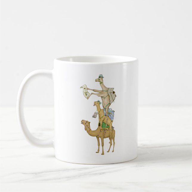 Camel trek funny pryamid coffee mug (Left)