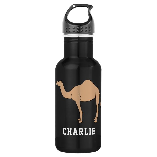 Camel Unique Boy Birthday Personalised Custom Name 532 Ml Water Bottle (Front)