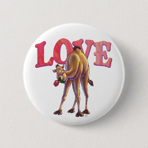 Camel Valentine's Day 6 Cm Round Badge