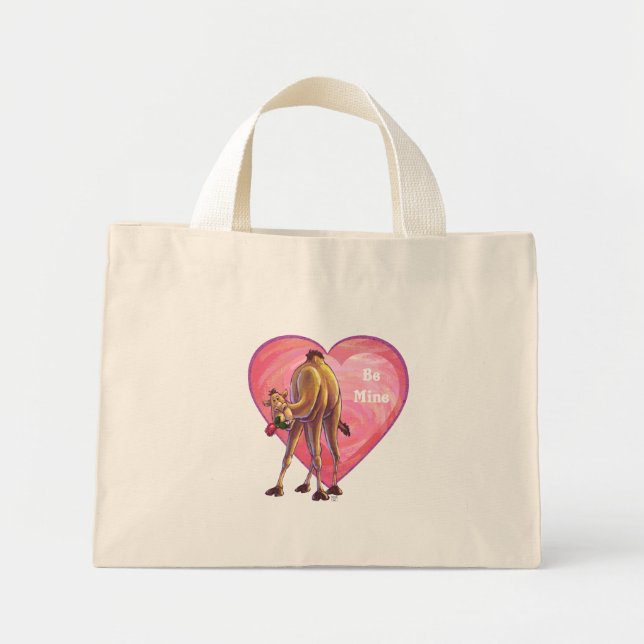 Camel Valentine's Day Mini Tote Bag (Front)