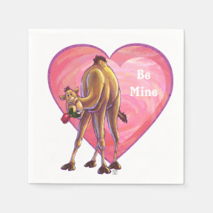 Camel Valentine's Day Napkin