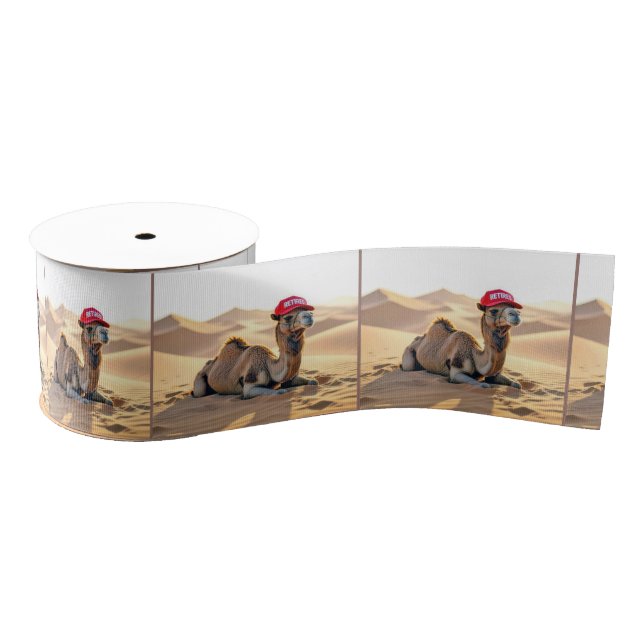 Camel Wearing a Red Retired Cap Grosgrain Ribbon (Spool)