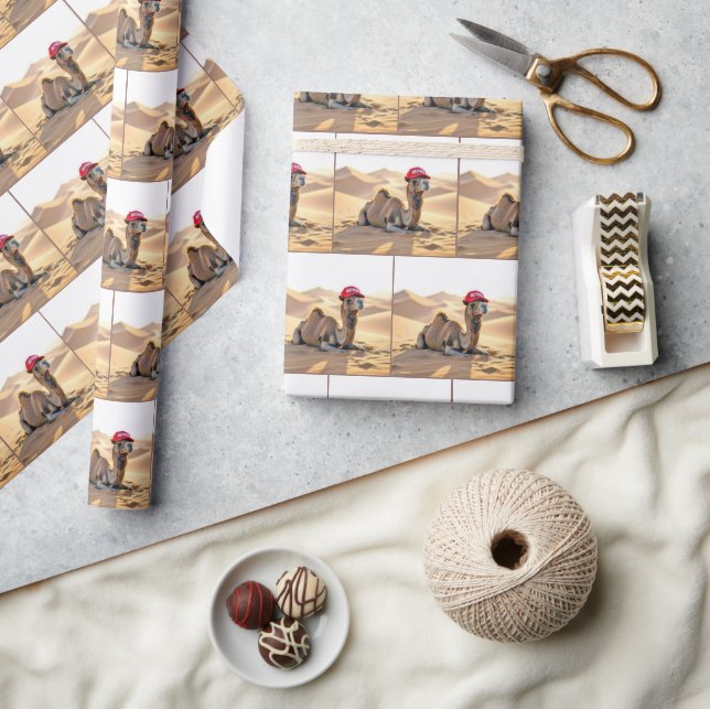 Camel Wearing a Red Retired Cap Wrapping Paper (Crafts)