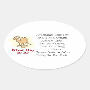 Camel - What Day Is It? Oval Sticker