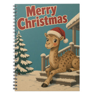 Camel Winter Porch Animal Christmas Notebook