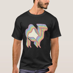 Camel Yikes Aesthetic Rainbow Animal Pastel Vintag T-Shirt