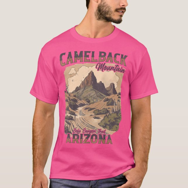 Camelback Mountain Echo Canyon Trail Arizona Hikin T-Shirt (Front)