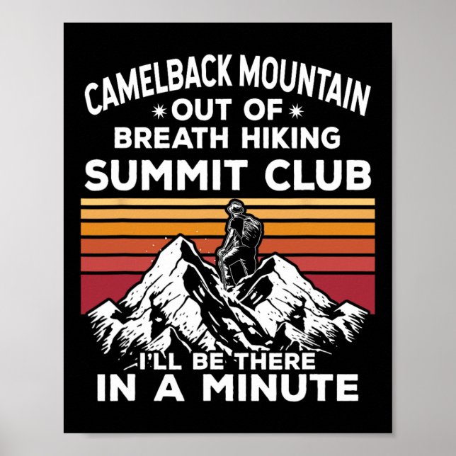 Camelback Mountain Out Of Breath Hiking Summit I'l Poster (Front)