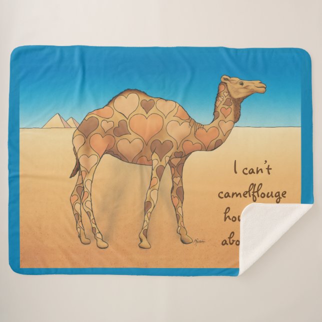 Camelflouge Sherpa Blanket (Front (Horizontal))