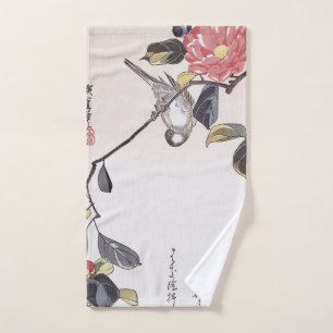 Camelia and Uso, Hiroshige, Ukiyo-e Hand Towel