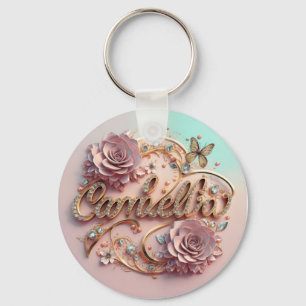 Camelia Name Keychain