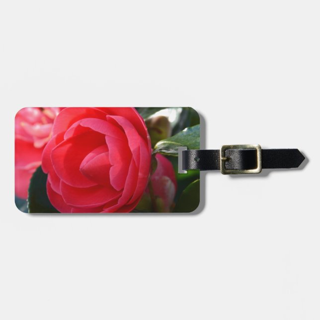 Camellia Blossom Luggage Tag (Front Horizontal)
