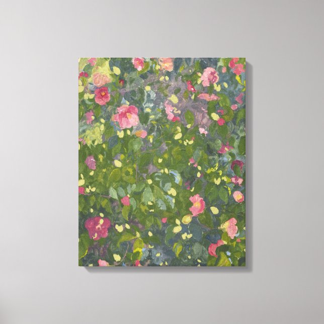 Camellia in Flower 2014 Canvas Print (Front)