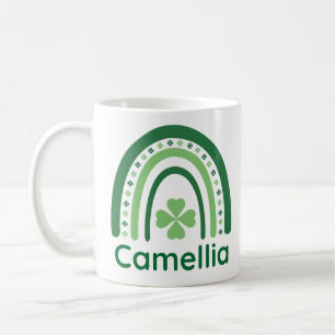 Camellia Name Clover Boho Rainbow Coffee Mug