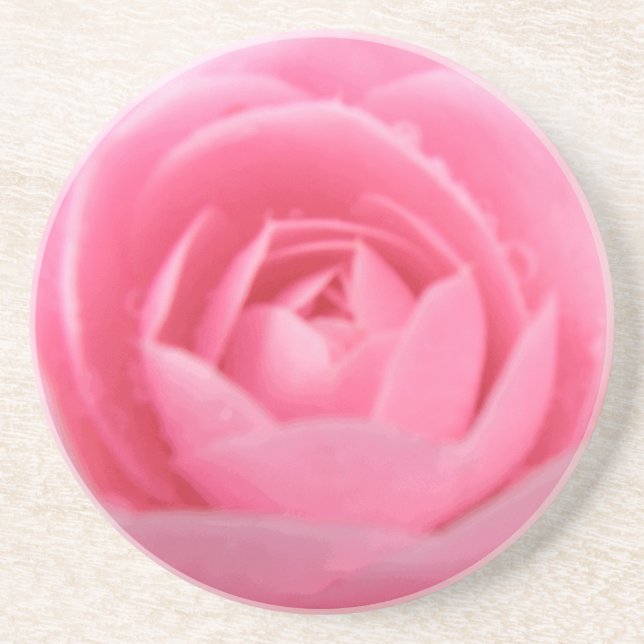 Camellia Pink Flower Coasters (Front)