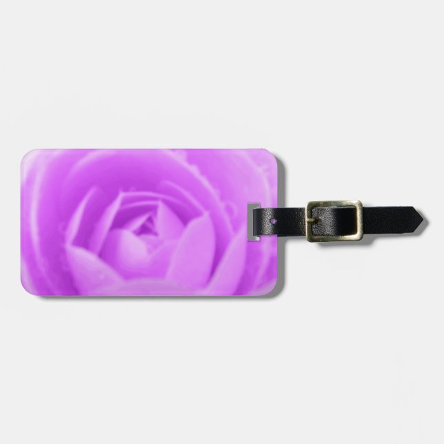 Camellia Purple Custom Luggage Tag (Front Horizontal)
