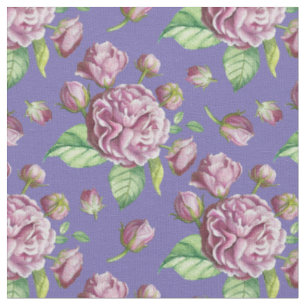 Camellia Rose Garden Flowers Fabric