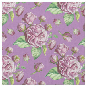 Camellia Rose Garden Flowers Fabric