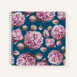 Camellia Rose Garden Flowers Notebook