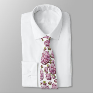 Camellia Rose Garden Flowers  Tie