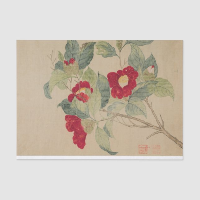 Camellias by Ma Yuanyu Tissue Paper (Front)