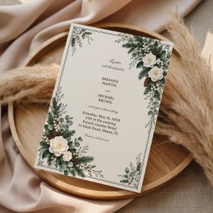 Camellias Flourish Among Forest Sprigs Invitation