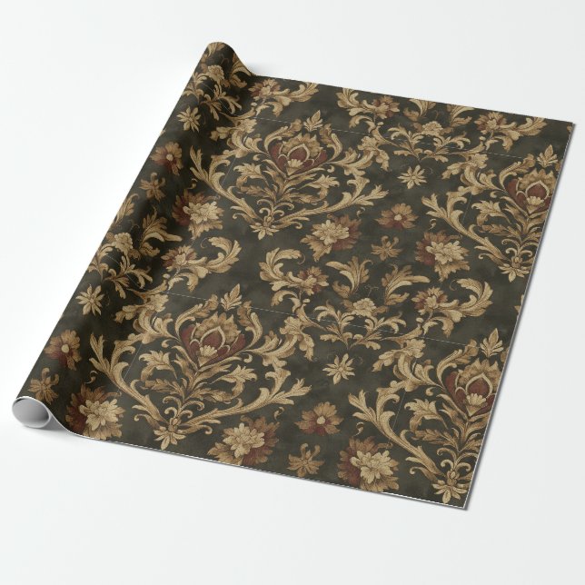 Camelot - Dark Academia Wrapping Paper (Unrolled)