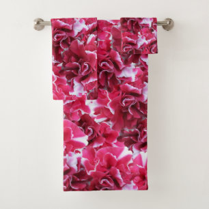 Camelot Red Floral Bath Towel Set