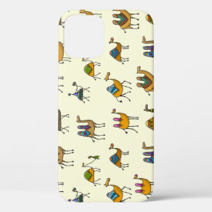 Camels Caravan Decorative Seamless Pattern iPhone 12 Case